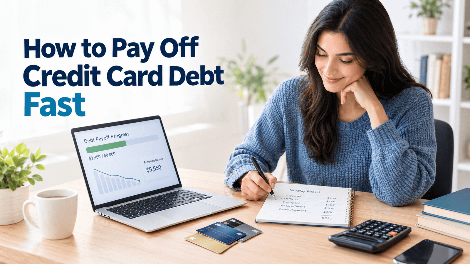 Strategies for paying off credit card debt faster and improving financial health.